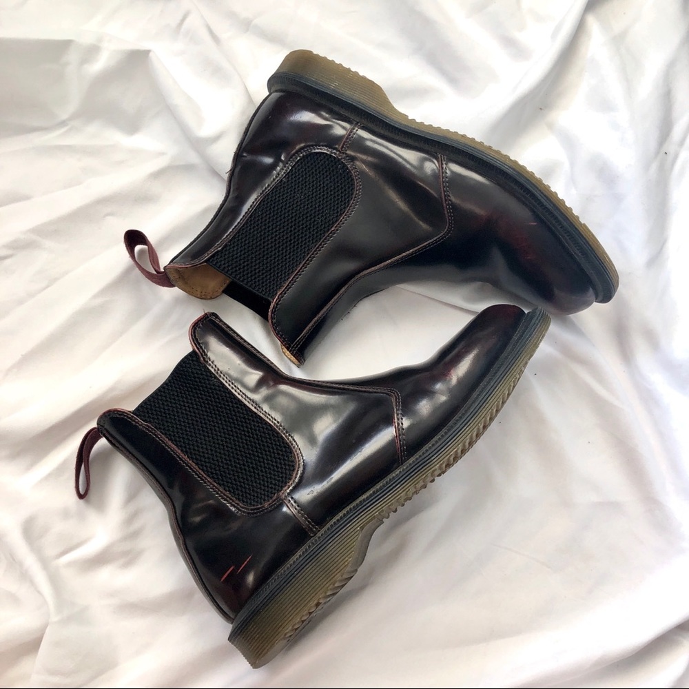 Dr. Martens Burgundy/ Arcadia Ankle Boots - Chelsea
